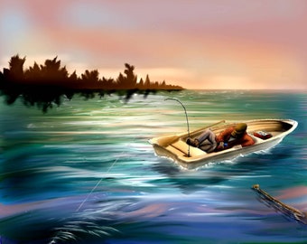 Drunk fisherman