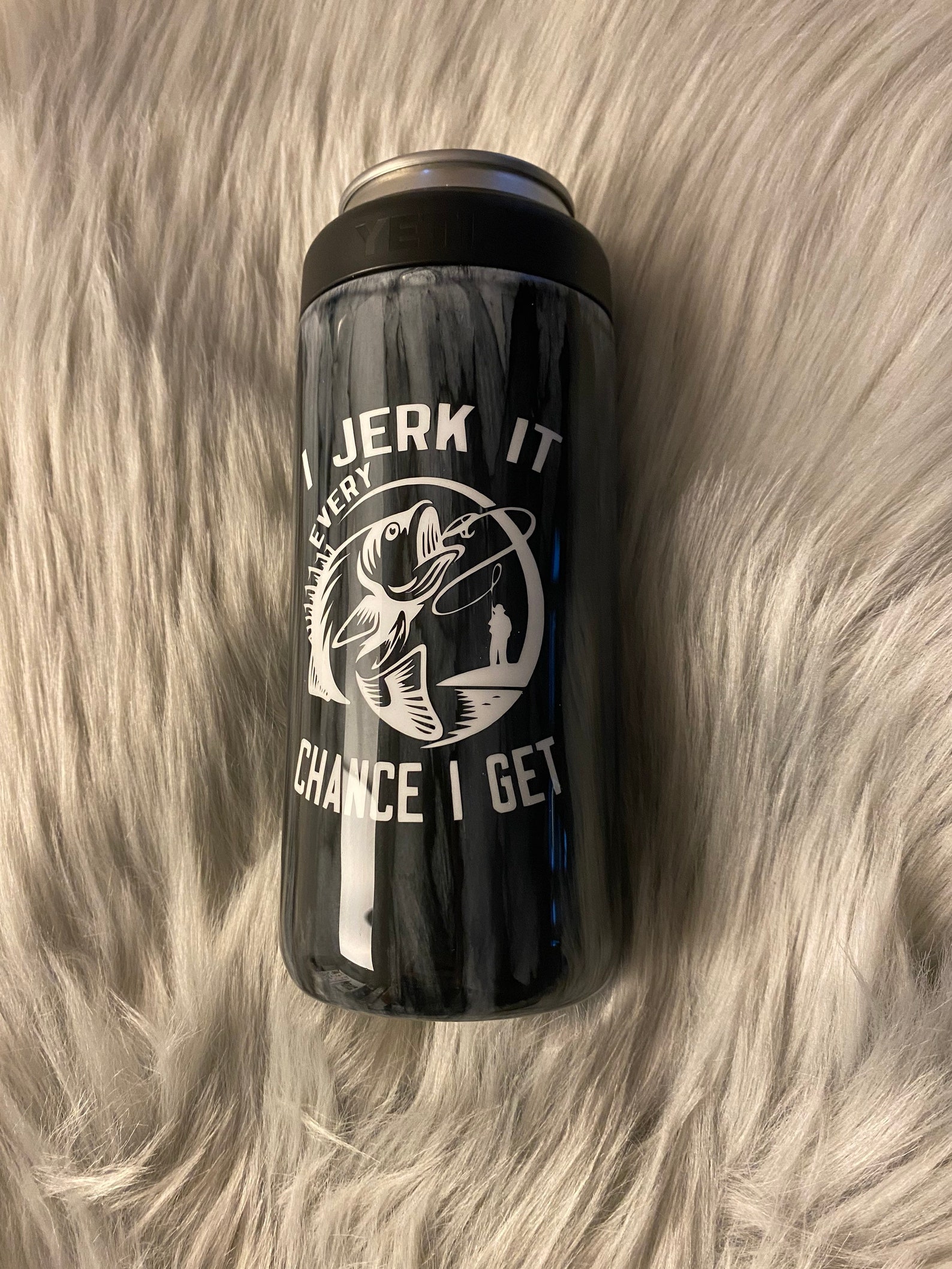Yeti Slim Can Bass Fishing Coozie Etsy