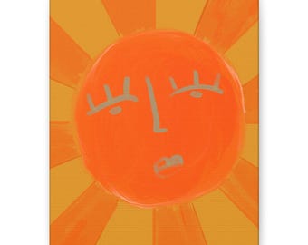 she's sun graphic canvas print