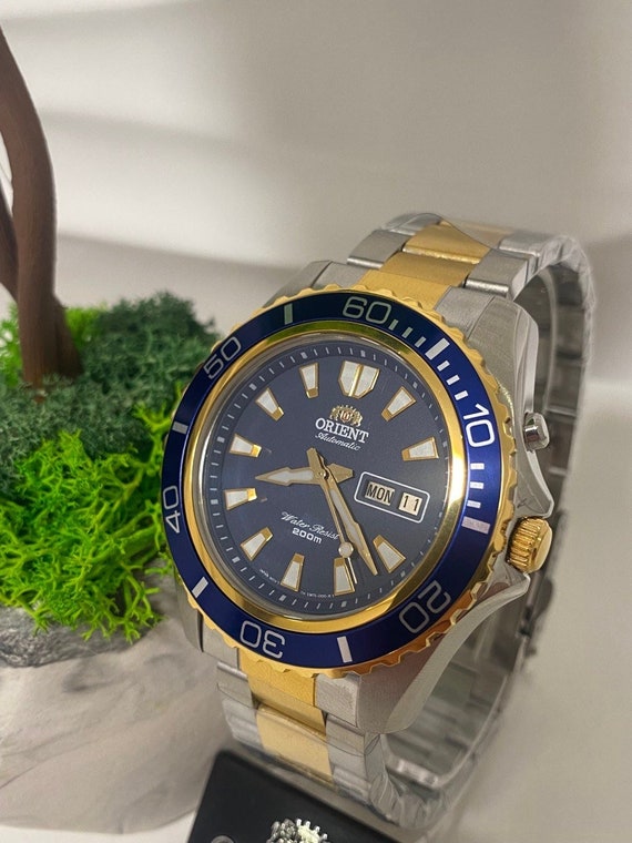 Orient Mako XL Japan Watch Automatic Diver for Men s Wrisrtwatch Blue Dial Orient Watch Gift for Men Etsy