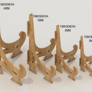 Bordenhouder met schotelframe SVG-bestand / Bordenstandaard / Boekfotostandaard lasergesneden CNC-bestand 199