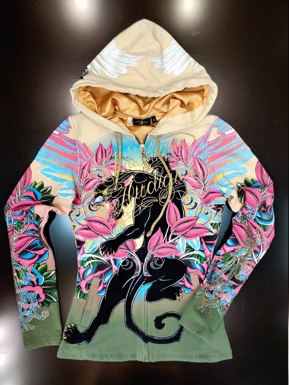 ED HARDY Women Hoodies Sweatshirt by Christian Audigier Sz. XS -  Israel