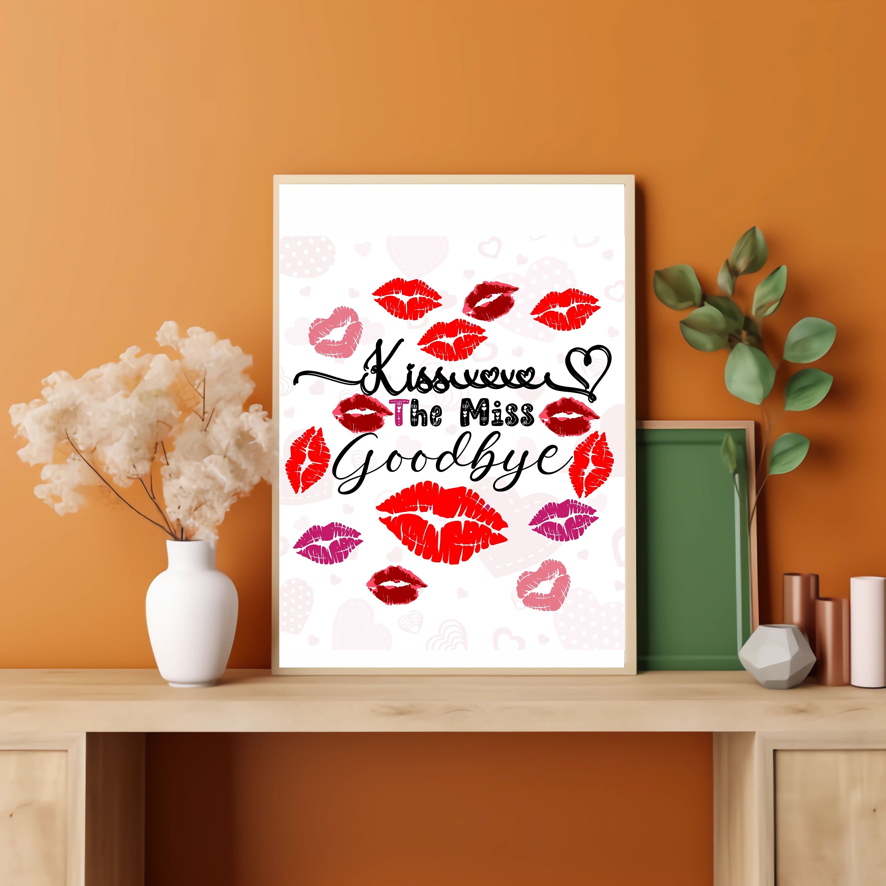 Kiss the Miss Goodbye Template Kisses for the Future Mrs Hen - Etsy