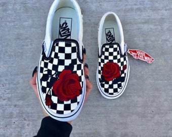 custom rose vans