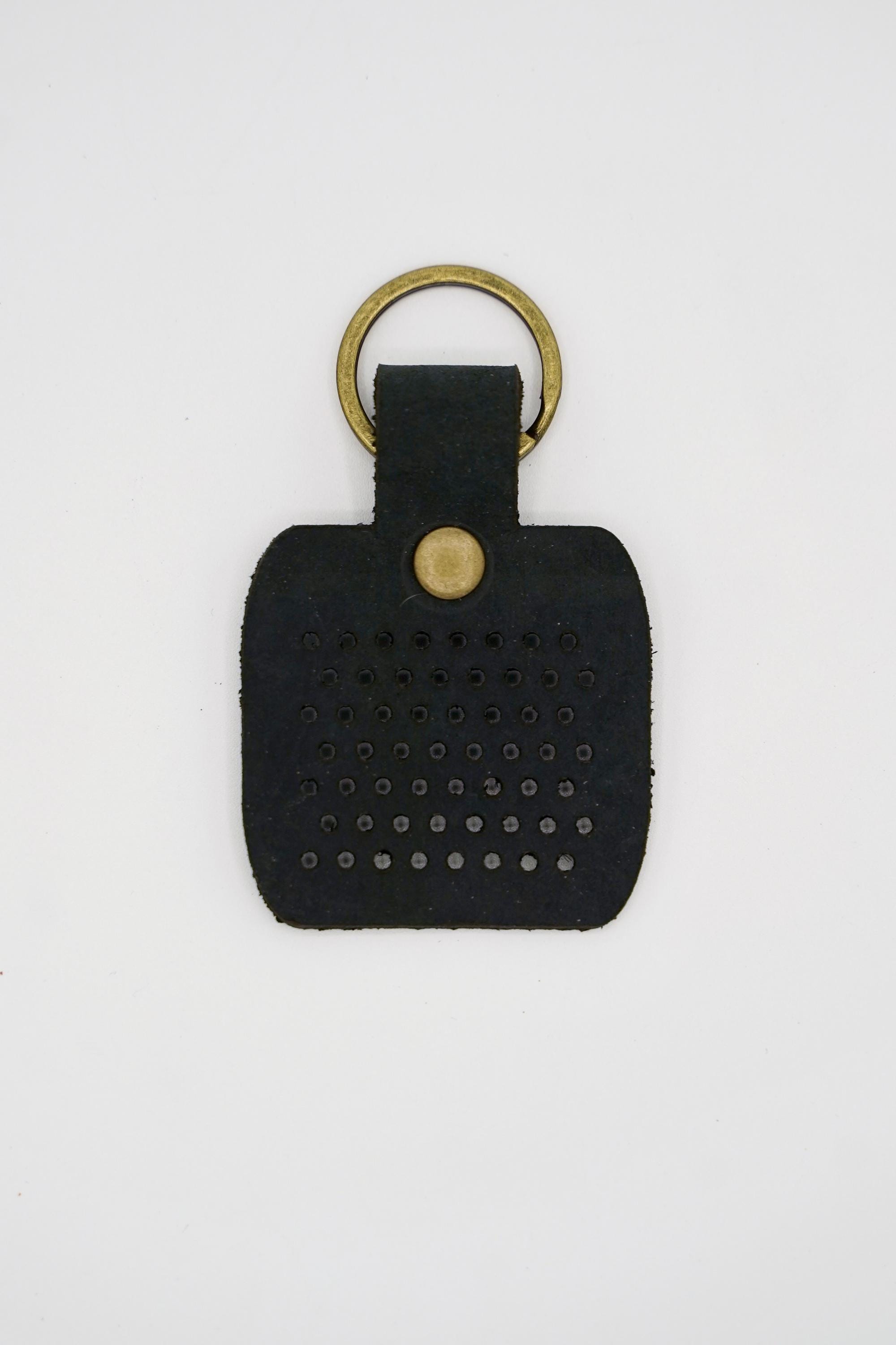 Leather Enamel Pin Holder Keychain, Portable Pin Display for Bag