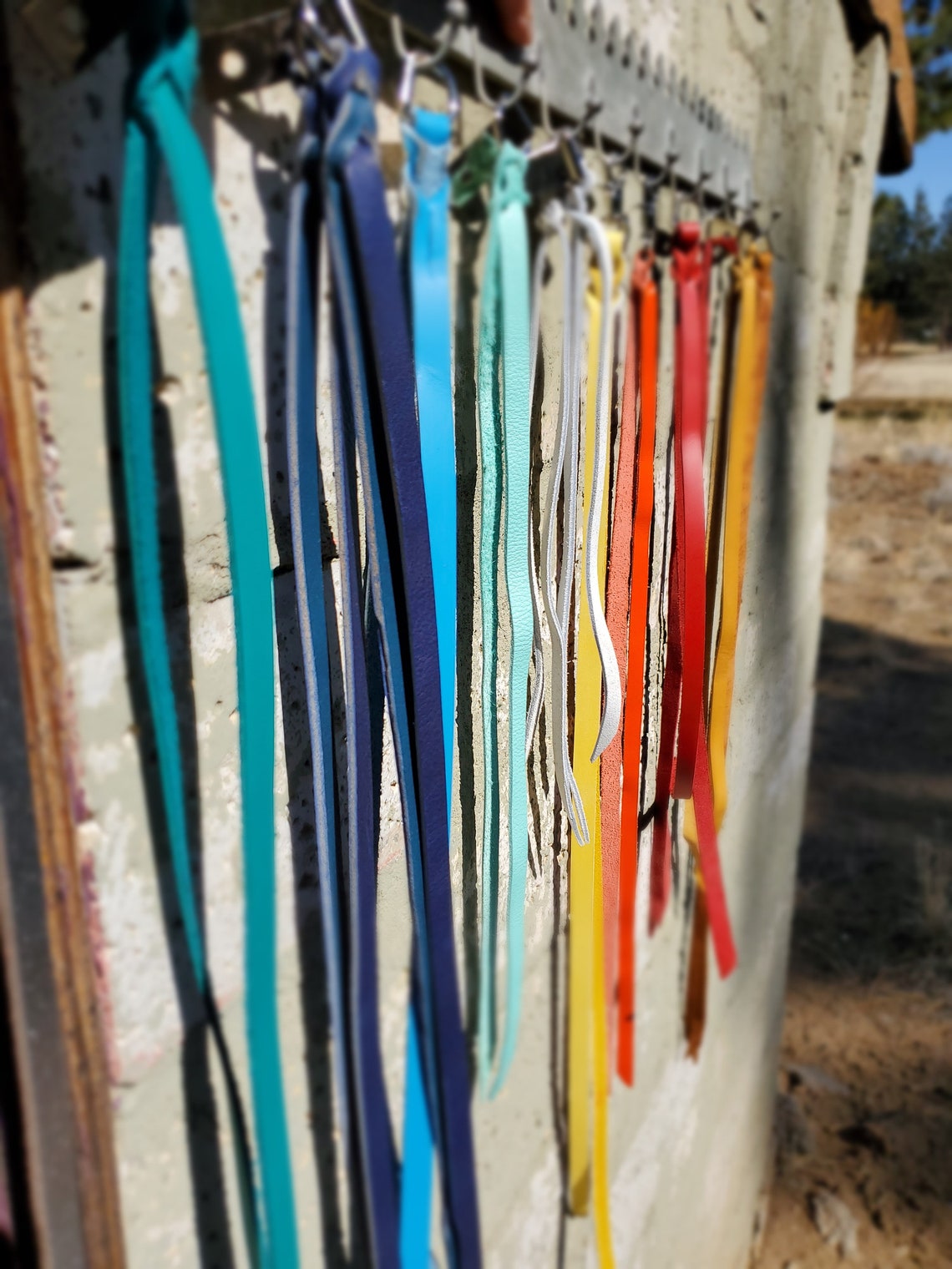 Turquoise Blue Latigo Saddle Strings Colored Leather Etsy