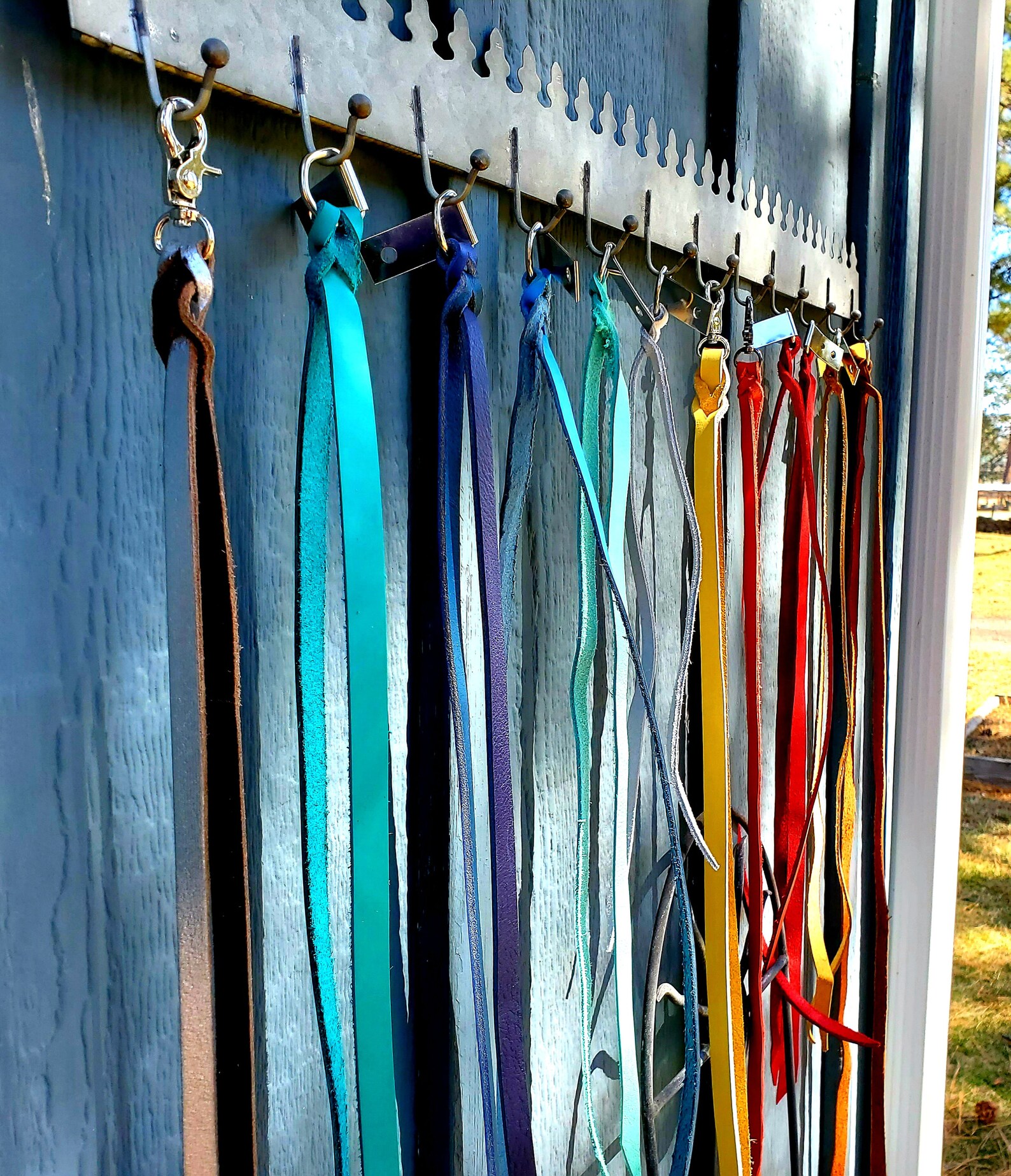 Bright Cornflower Blue Latigo Saddle Strings Colored Etsy