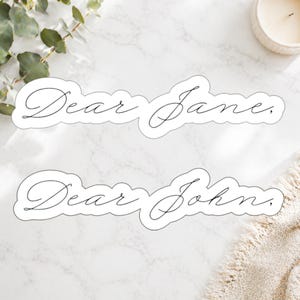 Dear Letter Sticker | Heartbreak | Sad Girl Decal | Minimal Script | Laptop Water Bottle Decor