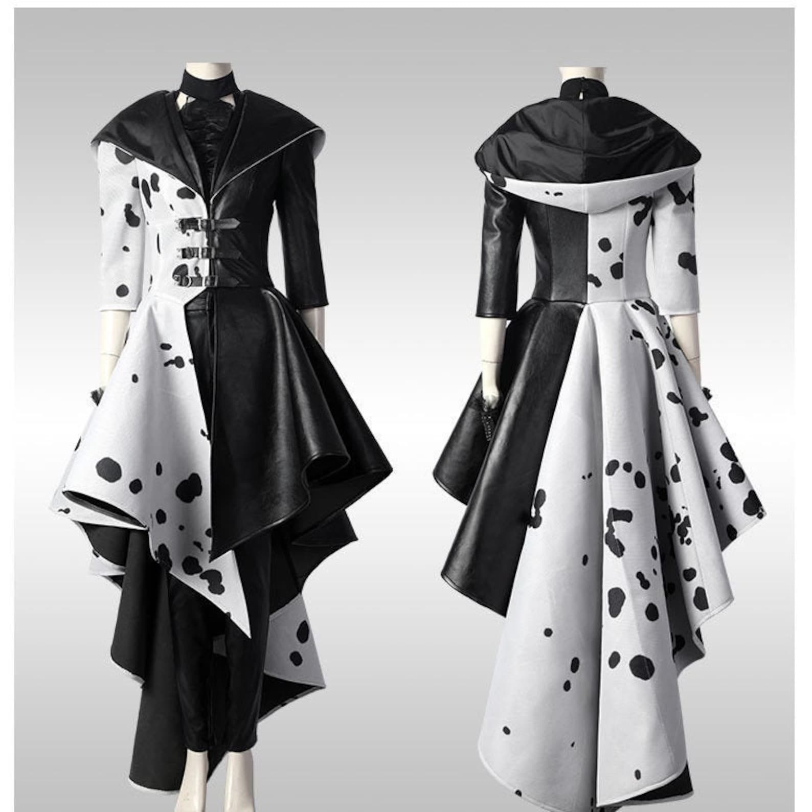 Vestido de Disney Cruella Cosplay de Cruella Abrigo de Etsy