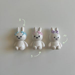 Small coquette Miffy polymer clay figurine Bild 7