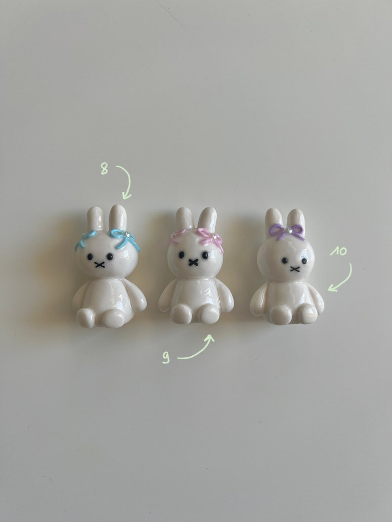 Small coquette Miffy polymer clay figurine Bild 7