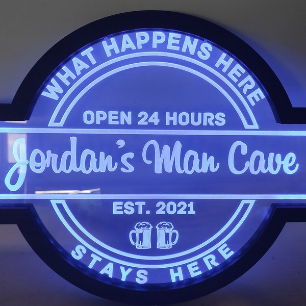 Man cave neon sign wall decor, Personalized man cave sign, Customized mancave sign, Man cave led sign, Man cave light sign, Man cave decor