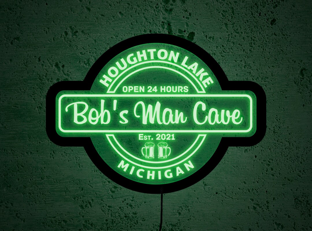 Man Cave Led Sign Man Cave Light up Sign Man Cave Neon Sign Etsy