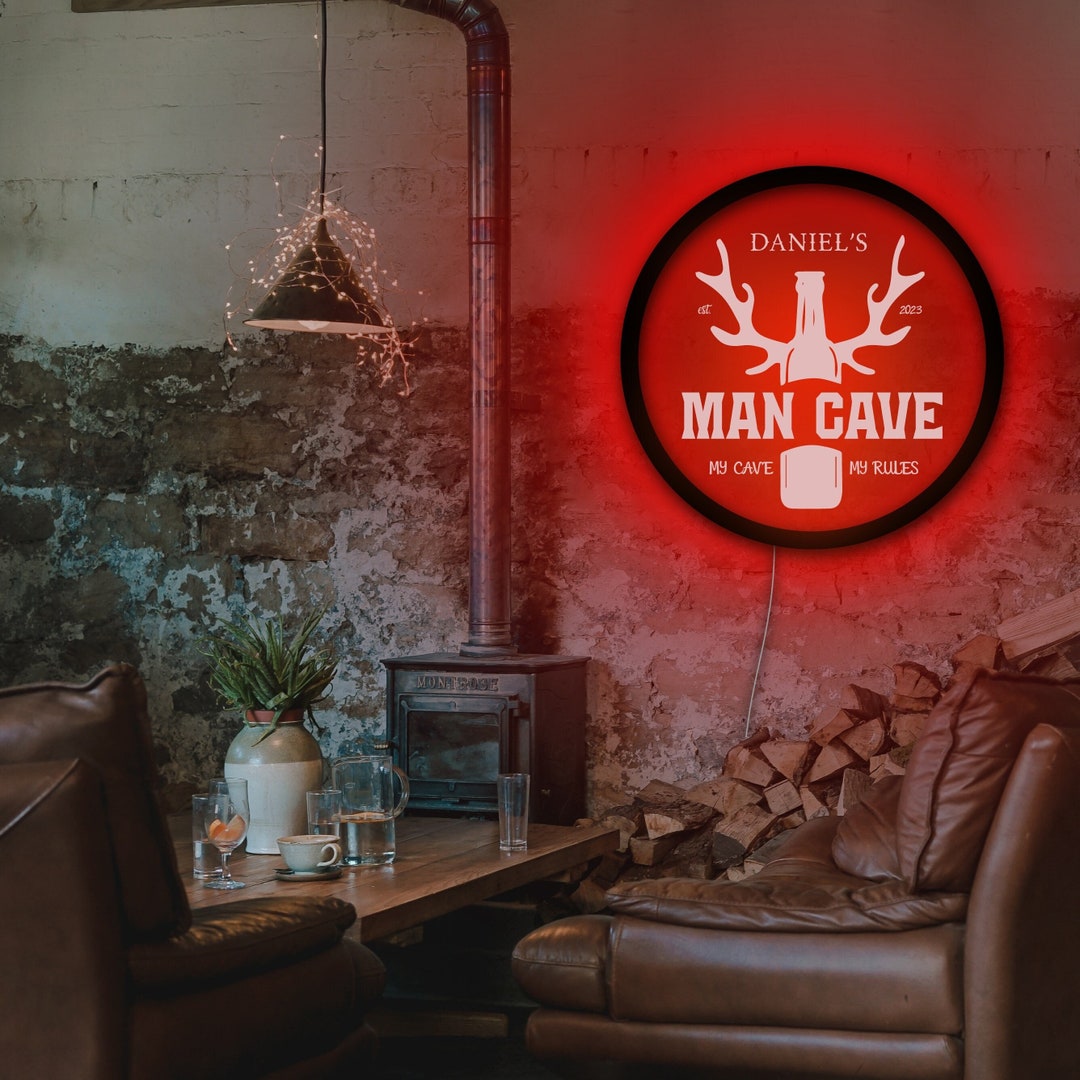 Custom Man Cave Sign, Man Cave Neon Sign, Man Cave Name Sign, Man Cave ...