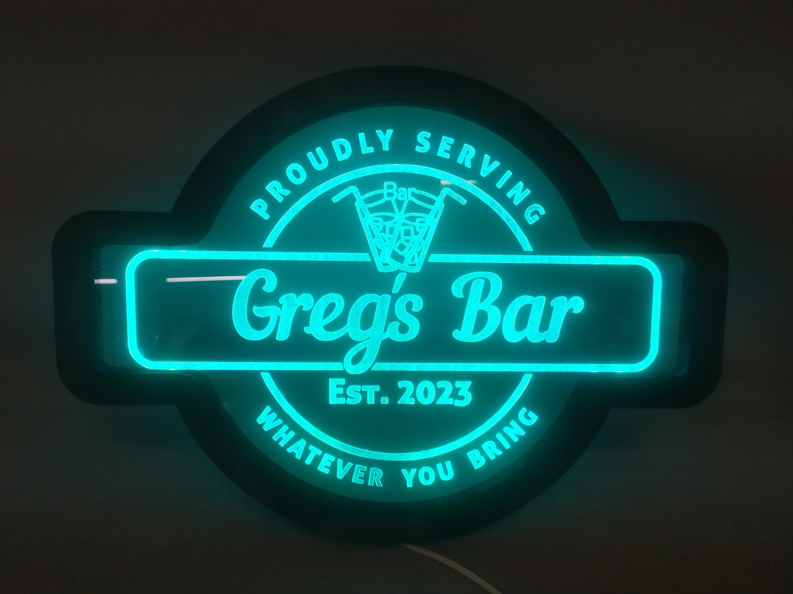 Custom Bar Light Sign Custom Led Sign Bar Bar Light up Sign Etsy
