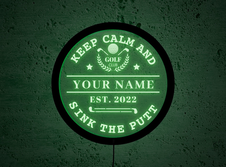 Golf Club Neon Sign Personalized Golf Signs for Men Golf Etsy