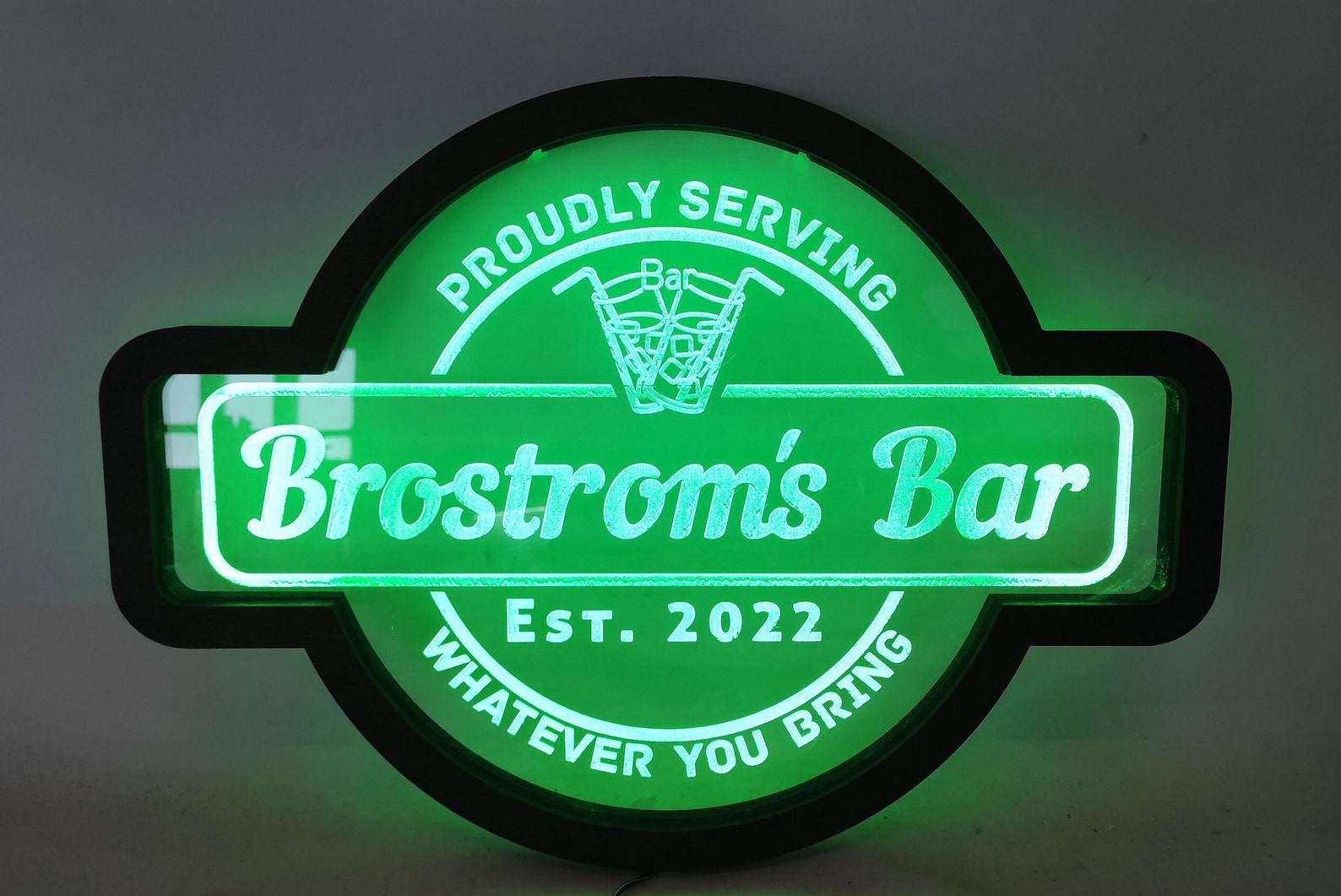 Custom Bar Light Sign Custom Led Sign Bar Bar Light up Sign Etsy