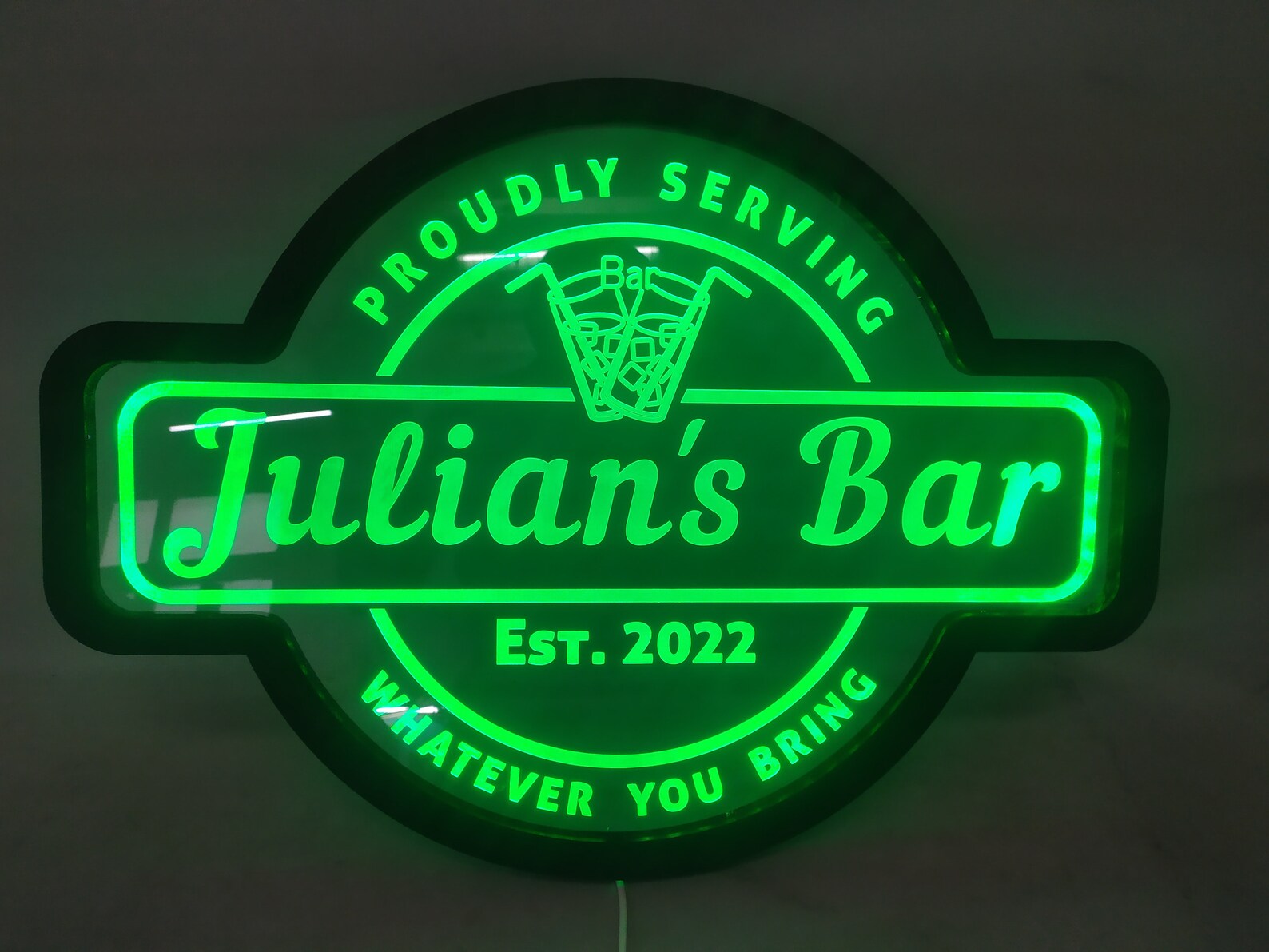 Custom Bar Light Sign Custom Led Sign Bar Bar Light up Sign Etsy