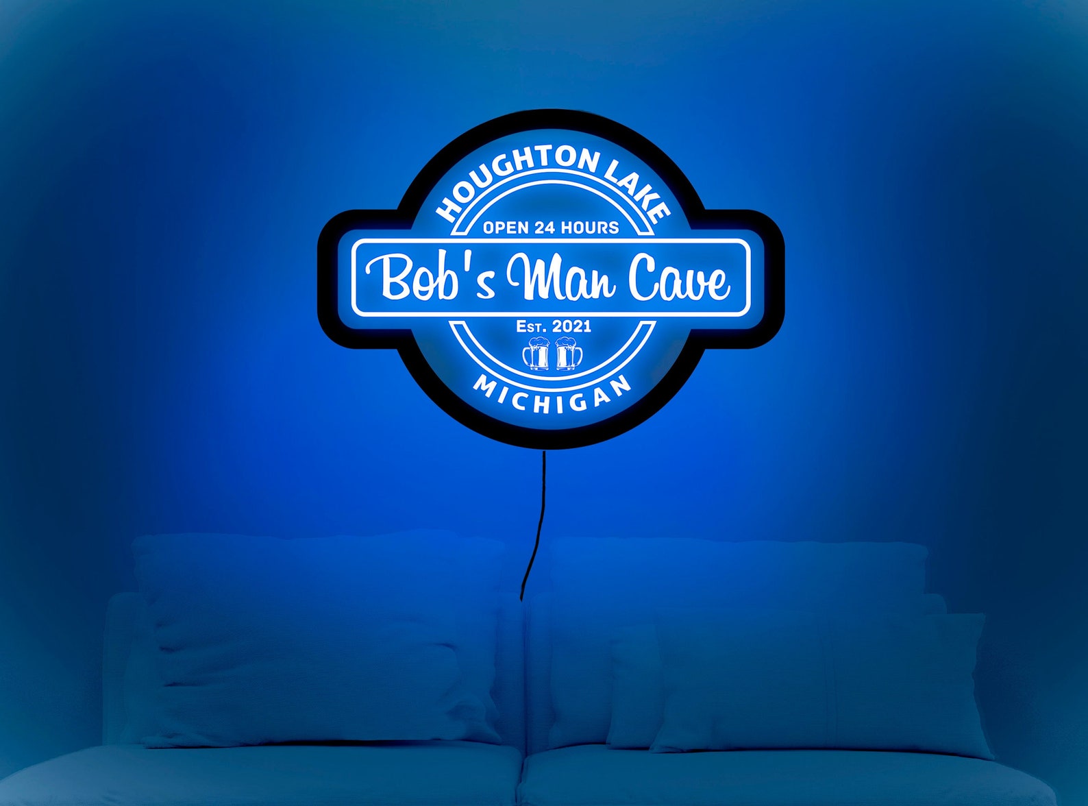 Man Cave Led Sign Man Cave Light up Sign Man Cave Neon Sign Etsy