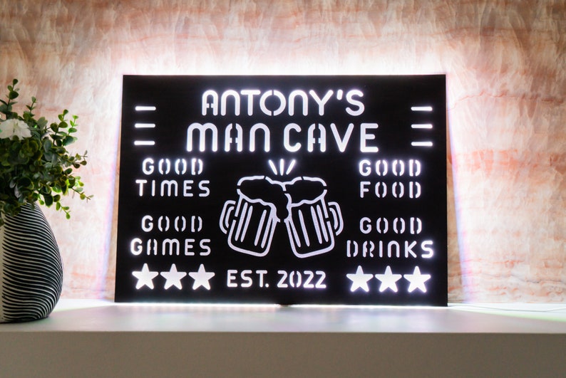 Custom Man Cave Sign Led, Man Cave Led Light, Man Cave Neon Sign ...