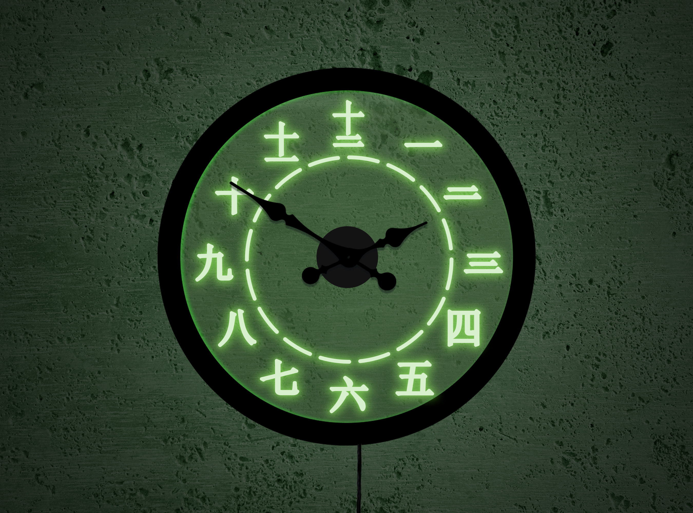 Kanji Wall Clock Japanese Wall Clock Kanji Wall Art Zen Etsy