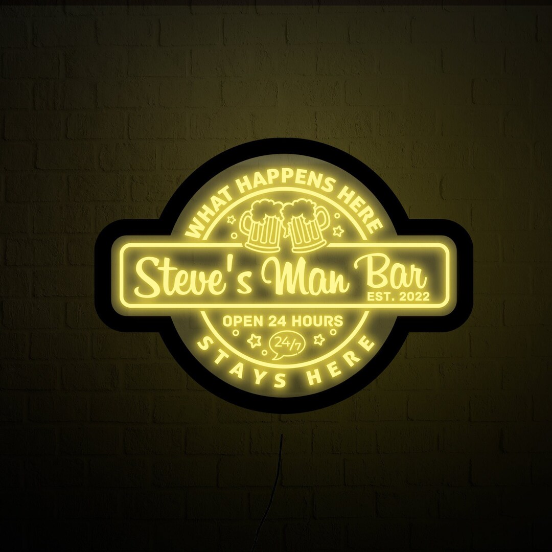 Personalized Neon Bar Signs Custom Neon Bar Sign Custom Etsy