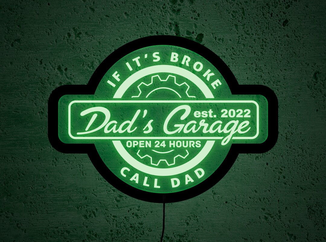Dad's Garage Neon Sign, Garage Led Sign, Garage Light Sign, Dad Garage