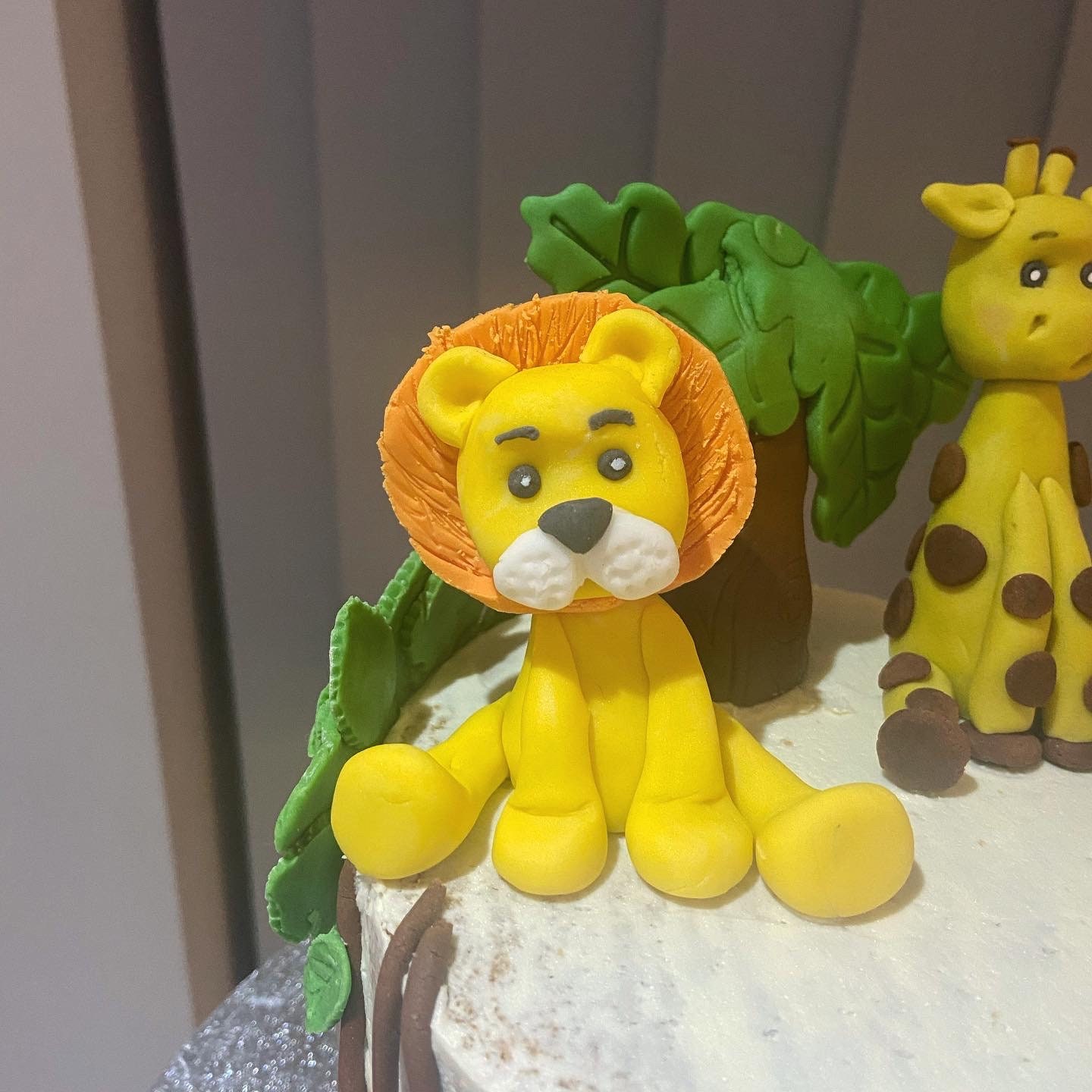 Edible Zoo Animal Cake Toppers Elephant Lion & Giraffe Etsy