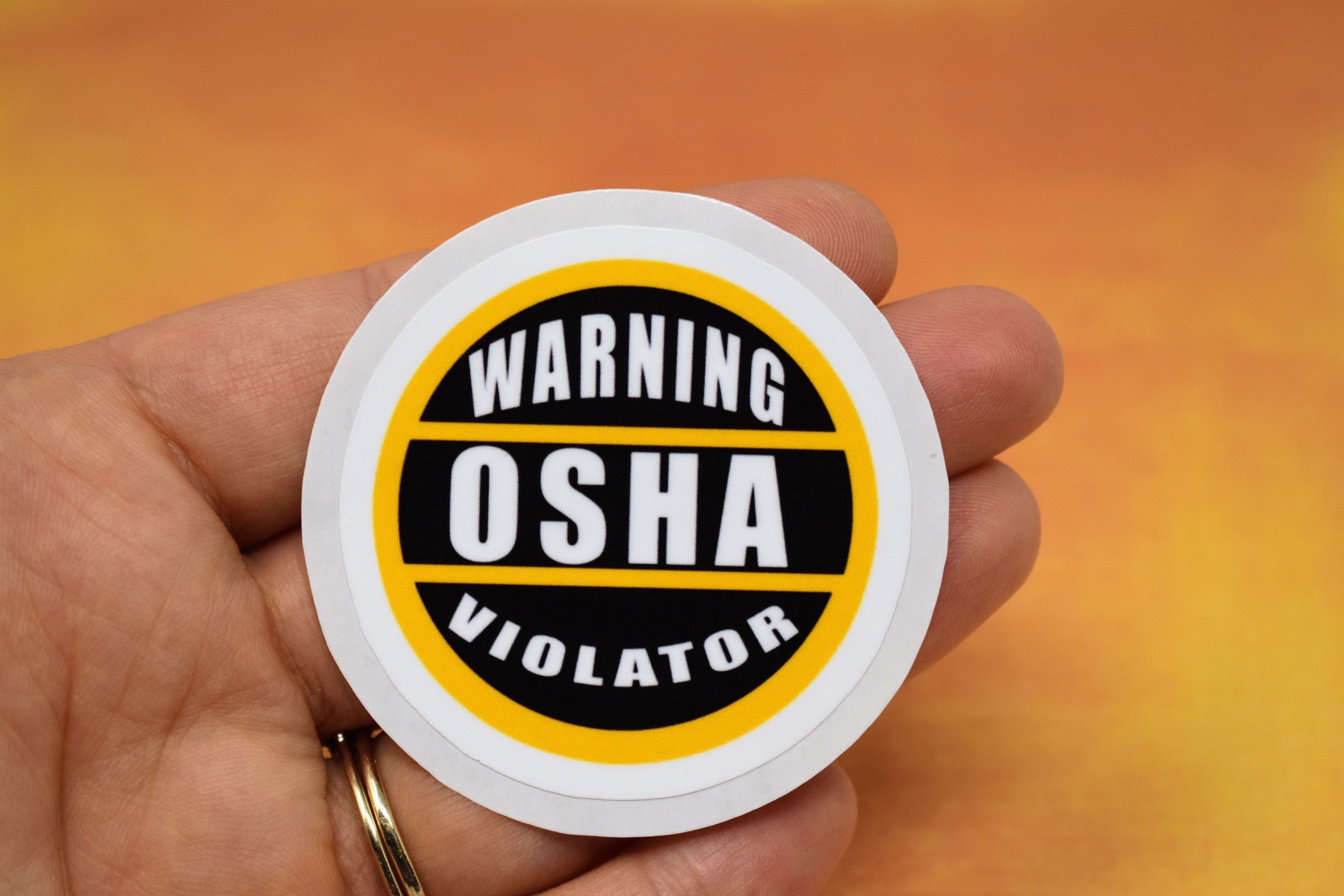  ULTECHNOVO 6 Pcs Warning Stickers Round Warning Sign