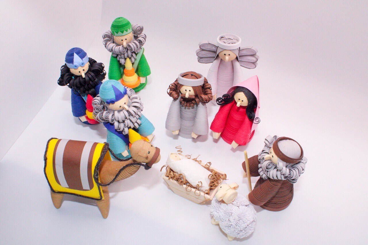 Quilling Christmas Nativity 11 Piece Set Etsy