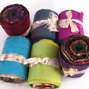 Sari silk rolls multicolour