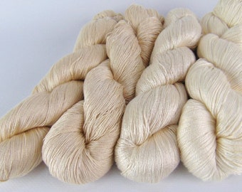 Spun silk yarns undyed - mulberry silk yarns from India