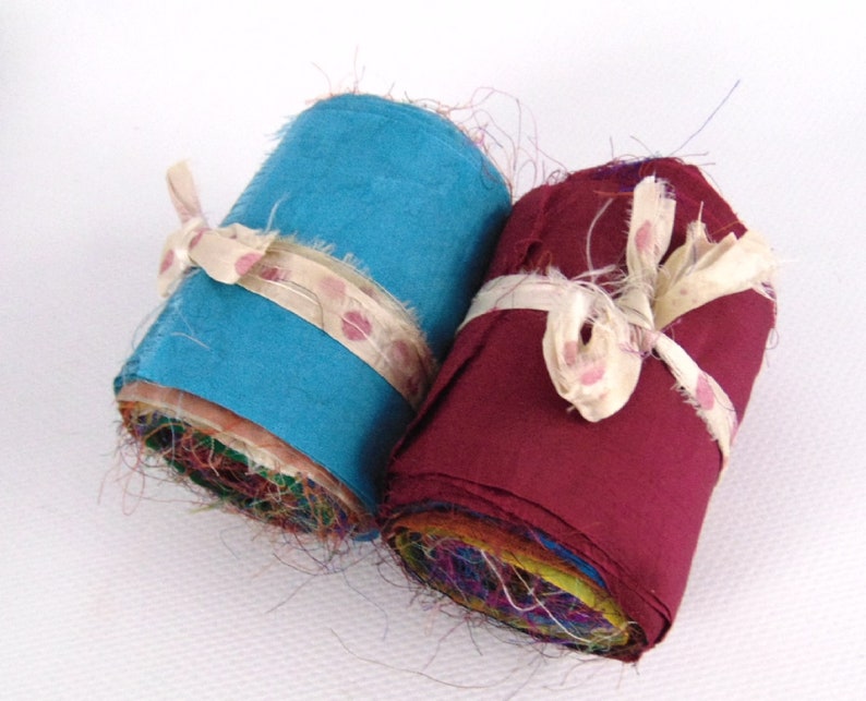 Sari silk rolls multicolour