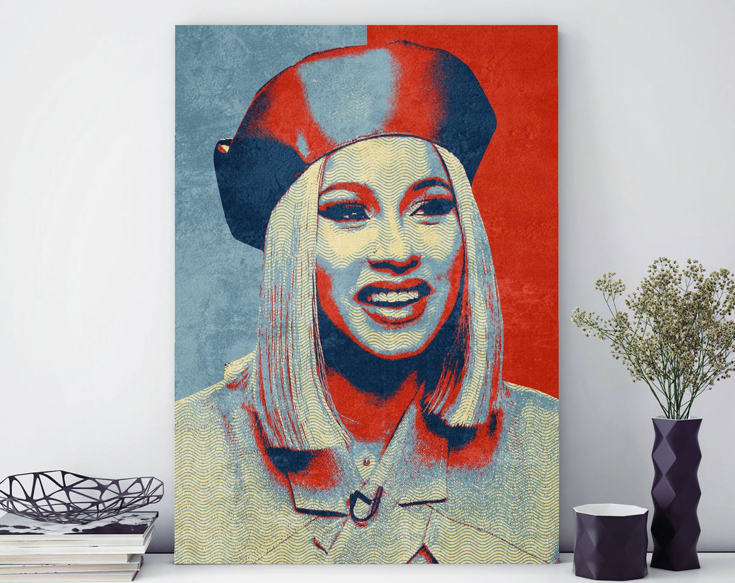 Cardi B Custom Canvas Cardi B Print Poster WAP Canvas | Etsy
