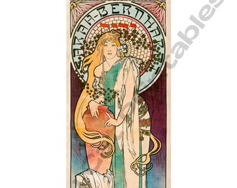 LA SAMARITAINE, Art Nouveau, Alphonse Mucha, Instant Download, Wall Art, Vintage Art, Digital Print