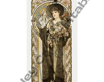 LA TOSCA, Sarah Bernhardt, Art Nouveau, Alphonse Mucha, Instant Download, Wall Art, Vintage Art, Digital Print