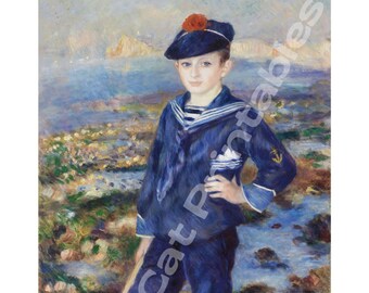 SAILOR BOY, Pierre-Auguste Renoir, Instant Download, Wall Art, Digital Print, French Impressionist Art, Famous Artist, Home Decor