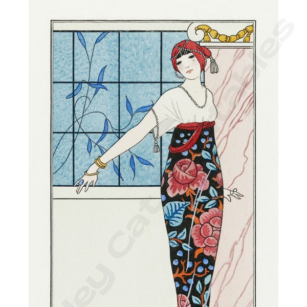 COSTUMES PARISIENS 9, Vintage Fashion Design, Art Deco, George Barbier, Instant Download, Wall Art, Vintage Illustration, Digital Print