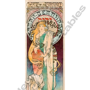 LA SAMARITAINE, Art Nouveau, Alphonse Mucha, Instant Download, Wall Art, Vintage Art, Digital Print