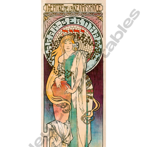 LA SAMARITAINE, Art Nouveau, Alphonse Mucha, Instant Download, Wall Art, Vintage Art, Digital Print