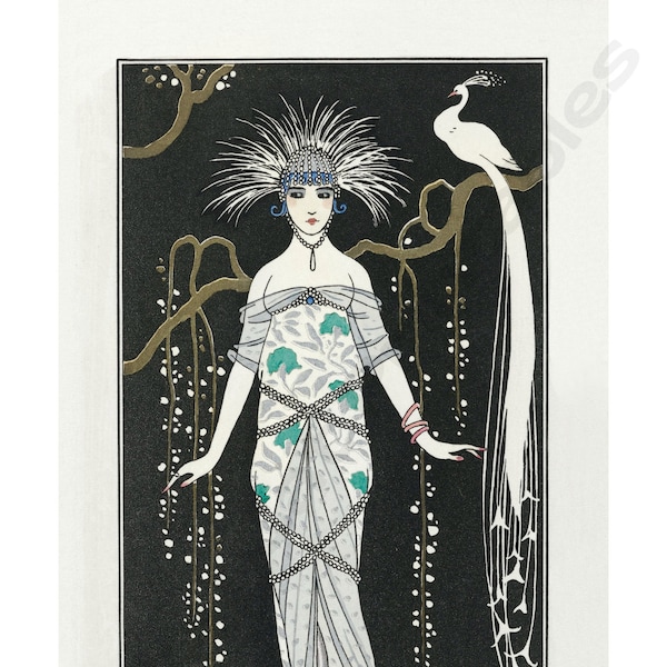 COSTUMES PARISIENS 1, Vintage Fashion Design, Art Deco, George Barbier, Instant Download, Wall Art, Vintage Illustration, Digital Print