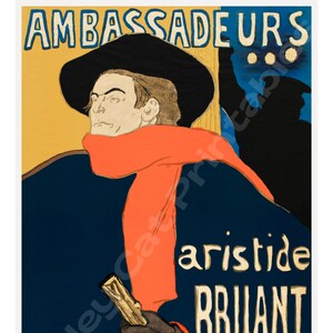 AMBASSADEURS, Toulouse-Lautrec, Instant Download, Wall Art, Digital Print, Parisian, French, Post-Impressionist, Vintage Poster