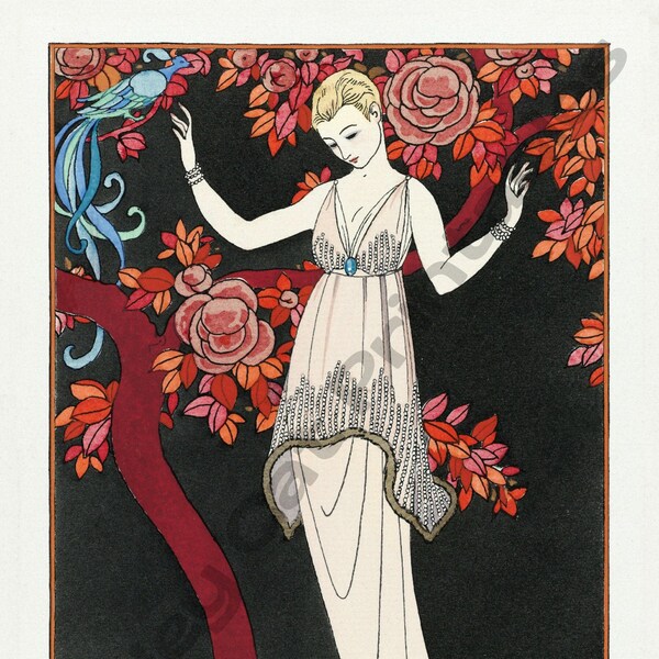 L'ARBRE DE SCIENCE, Vintage Fashion Design, Art Deco, George Barbier, Instant Download, Wall Art, Vintage Illustration, Digital Print