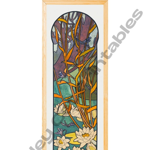 Stained Glass Box #2, Art Nouveau, Alphonse Mucha, Instant Download, Wall Art, Vintage Art, Digital Print