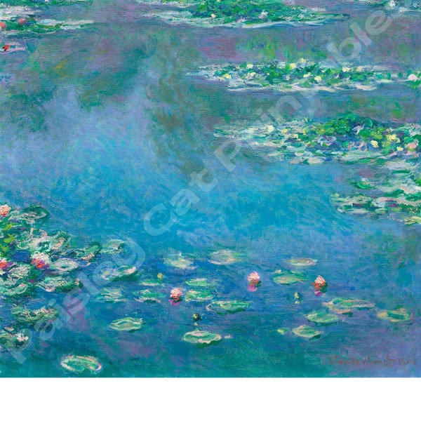 WATER LILIES, Monet, France, Instant Download, Wall Art, Digital Print, Impressionist Art, Famous Artist, Home Decor