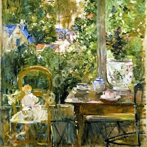 Berthe Morisot, Doll on a Porch, Digital Download, Printable Wall Art,  Famous Female Artist, French Impressionism
