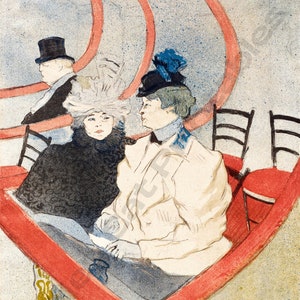BOX in the GRAND TIER, Toulouse-Lautrec, Instant Download, Wall Art, Digital Print, Parisian, French, Post-Impressionist, Vintage Poster