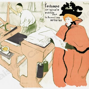 COVER für L&#39;ESTAMPE ORIGINALE, Toulouse-Lautrec, Sofort Download, Wandkunst, Digitaldruck, Parisianisch, Französisch, Post-Impressionist, Vintage