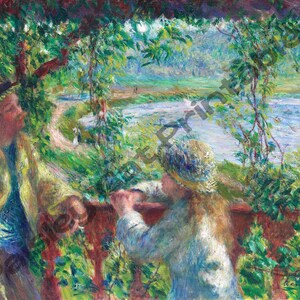 NEAR THE LAKE, Pierre-Auguste Renoir, Instant Download, Wall Art, Digital Print, French Impressionist Art, Famous Artist, Home Decor