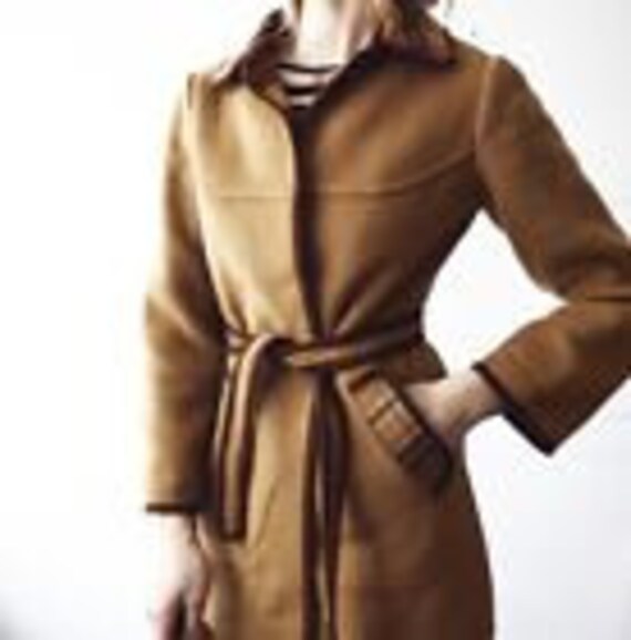 60's 70's Pure Wool Belted Coat - image 2